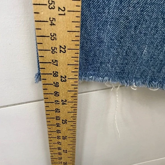 THE GREAT. The Slouch Taper Jean Raw Hem WOMEN 26 Made in USA CANOPY 100% COTTON - Picture 9 of 13